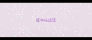 臣字头成语