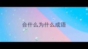 合什么为什么成语