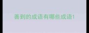 善到的成语有哪些成语