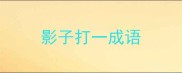 影子打一成语