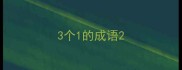 3个1的成语