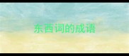 东西词的成语