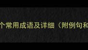 含是字的50个常用成语及详细附例句和用法指南