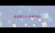 成语第三个字是不的