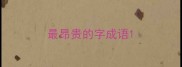 最昂贵的字成语