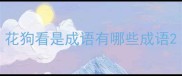 花狗看是成语有哪些成语