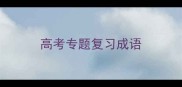 高考专题复习成语