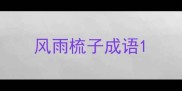 风雨梳子成语