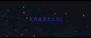 东西成语怎么说