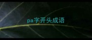 pa字开头成语