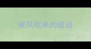 被风吹来的成语
