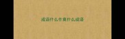 成语什么什莫什么成语