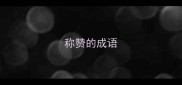 称赞的成语