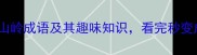 20个必学的山岭成语及其趣味知识看完秒变成语高手