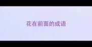 花在前面的成语