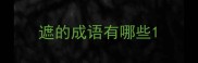 遮的成语有哪些