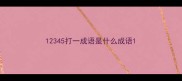 12345打一成语是什么成语