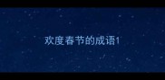 欢度春节的成语