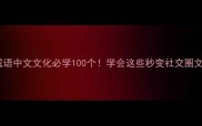 桥的成语中文文化必学100个学会这些秒变社交圈文化人