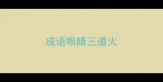 成语眼睛三道火