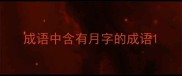 成语中含有月字的成语