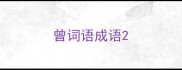 曾词语成语