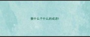 妻什么子什么的成语