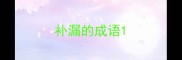 补漏的成语