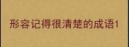 形容记得很清楚的成语