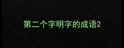 第二个字明字的成语