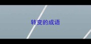 转变的成语