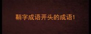 鞘字成语开头的成语