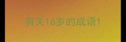 有关16岁的成语