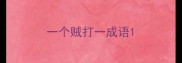 一个贼打一成语