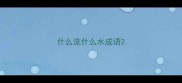 什么流什么水成语