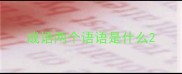 成语两个语语是什么