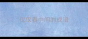 仅仅看中间的成语
