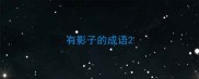 有影子的成语