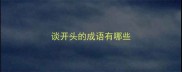 谈开头的成语有哪些