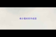 表示看的四字成语