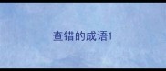 查错的成语