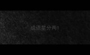 成语星分两