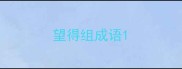 望得组成语