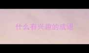什么有兴趣的成语