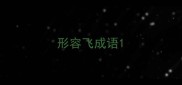 形容飞成语