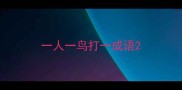 一人一鸟打一成语