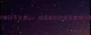 一叶障目不见泰山成语背后的处世智慧与警示