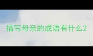 描写母亲的成语有什么