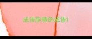成语聪慧的成语