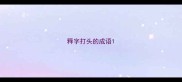 释字打头的成语